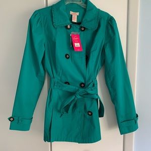 Spring belted pea coat